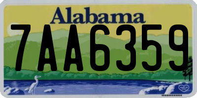 AL license plate 7AA6359