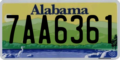 AL license plate 7AA6361