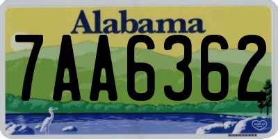 AL license plate 7AA6362
