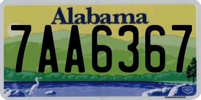 AL license plate 7AA6367