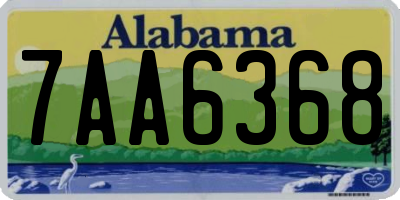 AL license plate 7AA6368