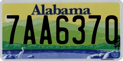 AL license plate 7AA6370