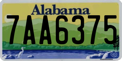 AL license plate 7AA6375