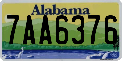 AL license plate 7AA6376