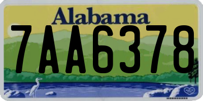 AL license plate 7AA6378