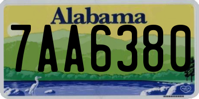 AL license plate 7AA6380