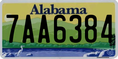 AL license plate 7AA6384