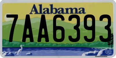 AL license plate 7AA6393