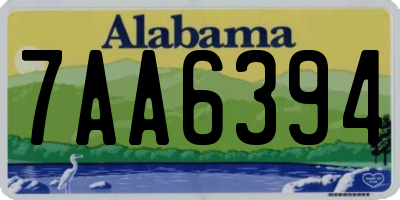AL license plate 7AA6394