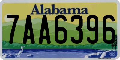 AL license plate 7AA6396