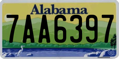 AL license plate 7AA6397