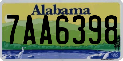 AL license plate 7AA6398