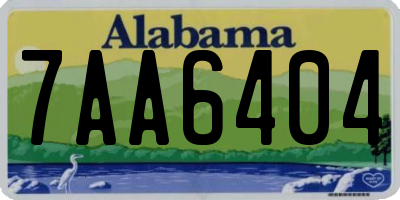 AL license plate 7AA6404