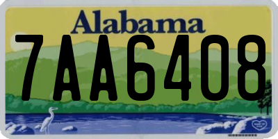 AL license plate 7AA6408