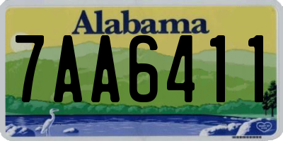 AL license plate 7AA6411