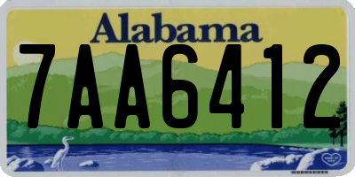 AL license plate 7AA6412