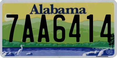 AL license plate 7AA6414