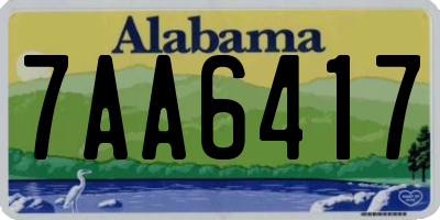 AL license plate 7AA6417