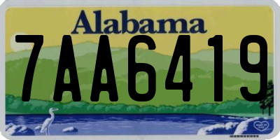 AL license plate 7AA6419
