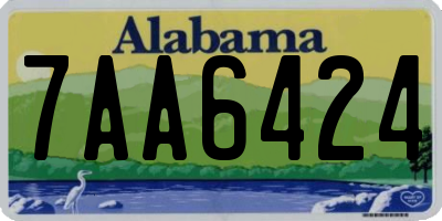 AL license plate 7AA6424