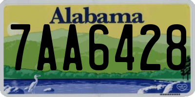 AL license plate 7AA6428
