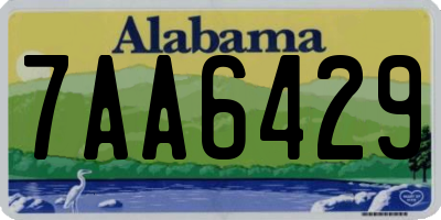 AL license plate 7AA6429