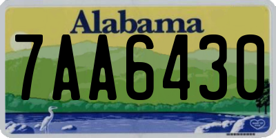 AL license plate 7AA6430