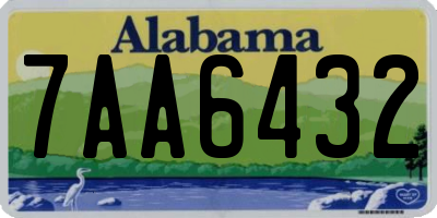 AL license plate 7AA6432