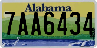 AL license plate 7AA6434
