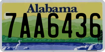 AL license plate 7AA6436
