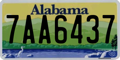 AL license plate 7AA6437