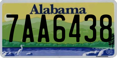 AL license plate 7AA6438