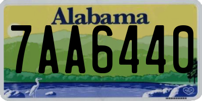 AL license plate 7AA6440
