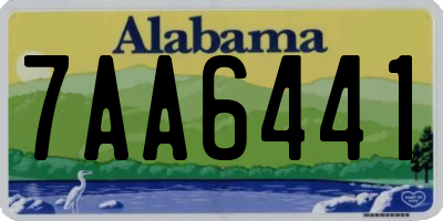 AL license plate 7AA6441