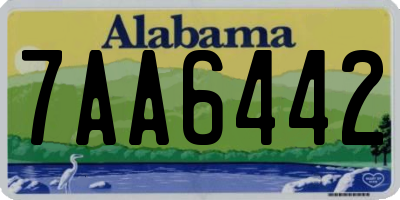 AL license plate 7AA6442