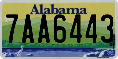 AL license plate 7AA6443