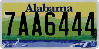 AL license plate 7AA6444
