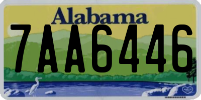 AL license plate 7AA6446