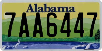 AL license plate 7AA6447