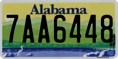 AL license plate 7AA6448