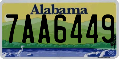 AL license plate 7AA6449