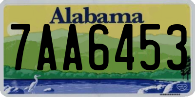 AL license plate 7AA6453