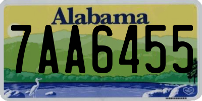 AL license plate 7AA6455