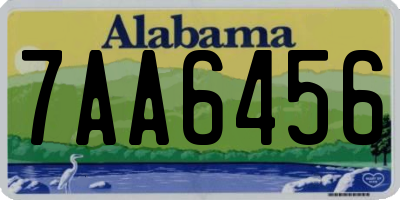 AL license plate 7AA6456