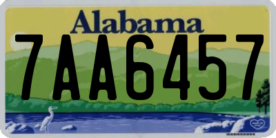 AL license plate 7AA6457