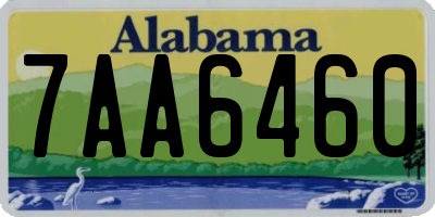 AL license plate 7AA6460