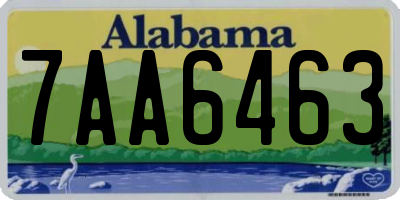 AL license plate 7AA6463