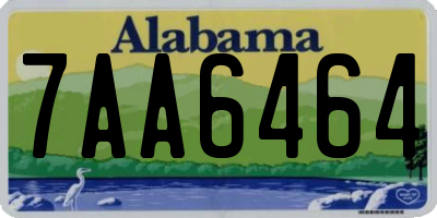 AL license plate 7AA6464