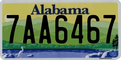 AL license plate 7AA6467