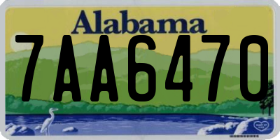 AL license plate 7AA6470